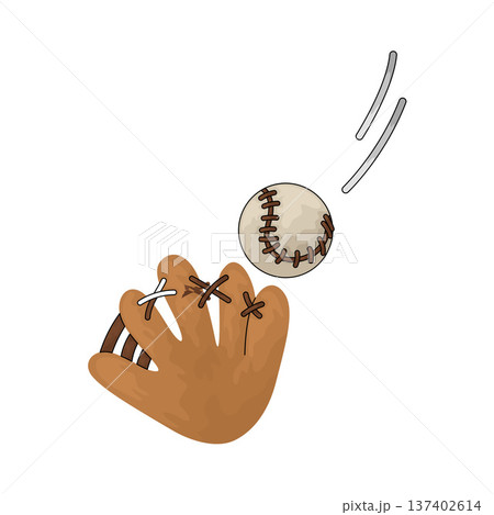 Illustration of Baseball glove with baseball ball Illustration of Baseball glove with baseball ball 137402614