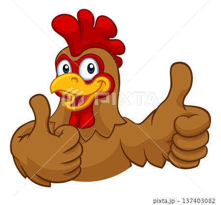 Chicken Cartoon Rooster Cockerel Character 137403082