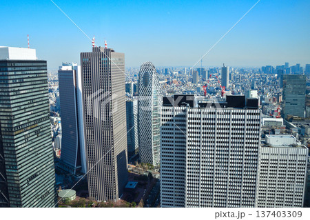 都市風景 東京 新宿 東京スカイツリー 都市風景 東京 新宿 東京スカイツリー 137403309