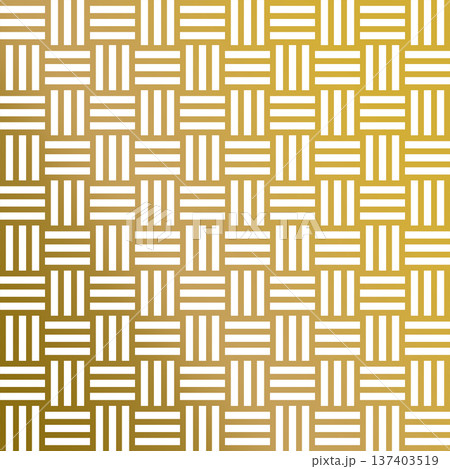 大柄な金色の網代文様 背景素材 137403519