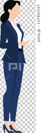 Illustration of a businesswoman having a meeting 137403547