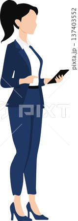打合せをするビジネスウーマンのイラスト 137403552