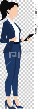 打合せをするビジネスウーマンのイラスト 137403552