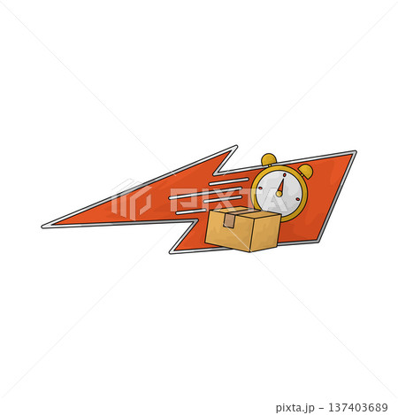 Illustration of fast delivery 137403689