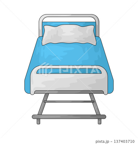 Illustration of Hospital Bed Illustration of Hospital Bed 137403710