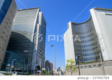 大阪都市風景 NHK大阪と大阪府警、歴史博物館 大阪都市風景 NHK大阪と大阪府警、歴史博物館 137403764