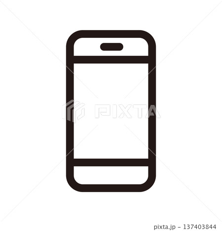 シンプルなスマートフォンのアイコン 137403844