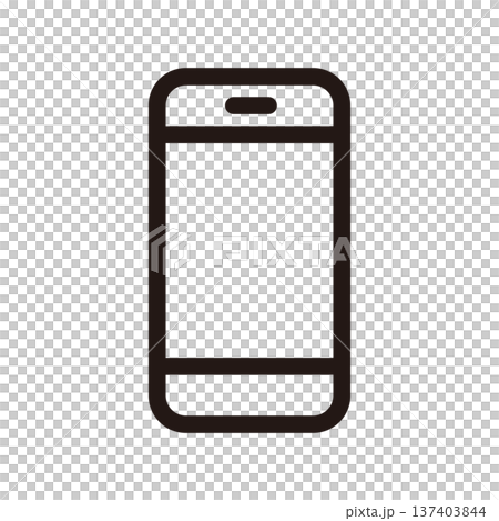 シンプルなスマートフォンのアイコン 137403844