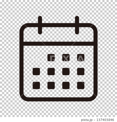 Simple calendar line icon Simple calendar line icon 137403846