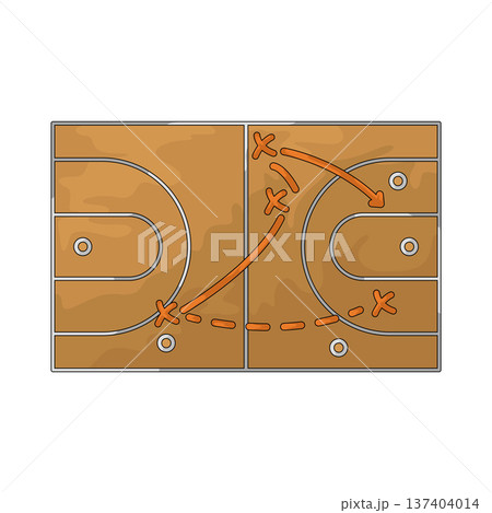 Illustration of Basketball Strategy 137404014