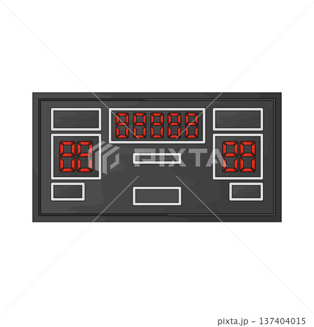 Illustration of Basketball Scoreboard Illustration of Basketball Scoreboard 137404015