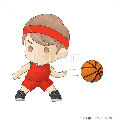 Illustration of basketball player Illustration of basketball player 137404020