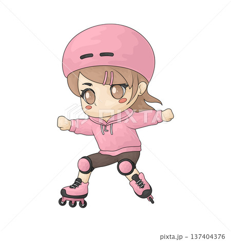 Illustration of roller skating Illustration of roller skating 137404376