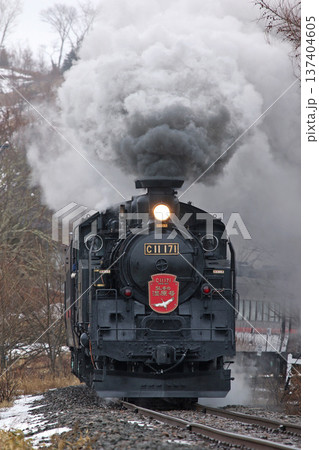 SL冬の湿原号　釧網本線　SL列車　蒸気機関車　C11 171 137404605