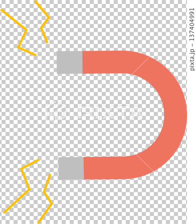 磁石のグラフィック素材イラスト 磁石のグラフィック素材イラスト 137404991