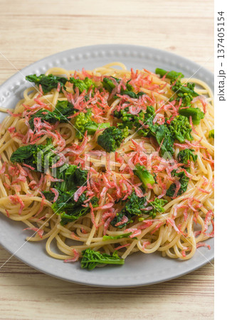 菜の花と小エビのパスタ 菜の花と小エビのパスタ 137405154