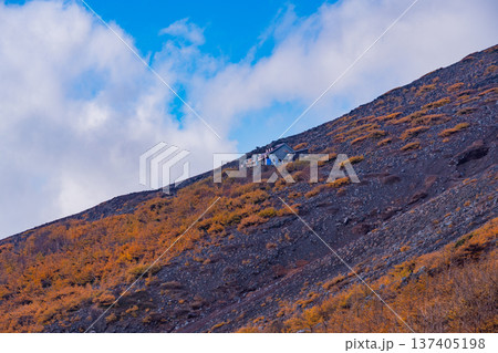 （静岡県）富士山・宝永遊歩道　紅葉と雲海 137405198