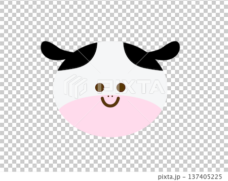 十二支のうしのイラスト かわいい手描き風の干支素材 年賀状・お正月 丑年 牛 十二支のうしのイラスト かわいい手描き風の干支素材 年賀状・お正月 丑年 牛 137405225
