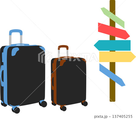 旅行するグラフィック素材イラスト 旅行するグラフィック素材イラスト 137405255