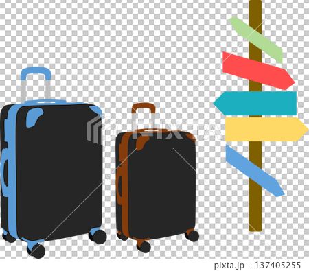 旅行するグラフィック素材イラスト 旅行するグラフィック素材イラスト 137405255