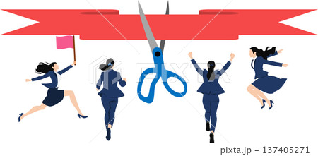 新規事業を始めるイラスト 新規事業を始めるイラスト 137405271