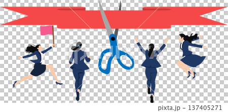 新規事業を始めるイラスト 新規事業を始めるイラスト 137405271