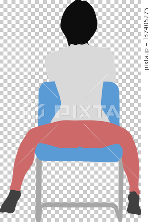 Illustration of a woman on a diet (stretching) Illustration of a woman on a diet (stretching) 137405275