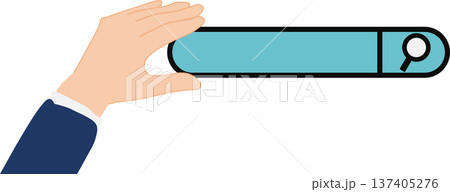 パソコンでキーワードを検索するイラスト パソコンでキーワードを検索するイラスト 137405276
