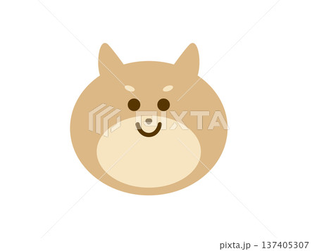 十二支のいぬのイラスト　かわいい手描き風の干支素材　年賀状・お正月　戌年　犬 137405307