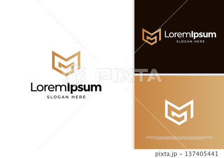 Geometric letter M V real estate logo design template Geometric letter M V real estate logo design template 137405441
