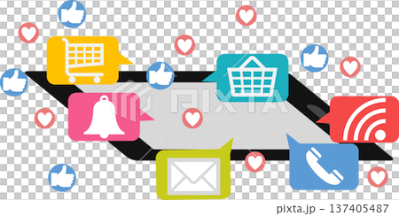 Smartphone app illustration Smartphone app illustration 137405487