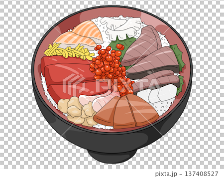 海鮮丼のイラスト 海鮮丼のイラスト 137408527