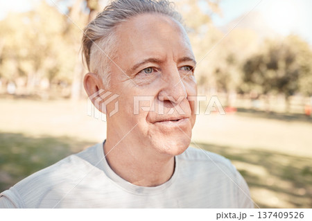 Senior man in park, breathing and exercise for fitness in nature, retirement and health with outdoor training. Relax in garden, workout and energy, elderly person with morning motivation for wellness Senior man in park, breathing and exercise for fitness in nature, retirement and health with outdoor training. Relax in garden, workout and energy, elderly person with morning motivation for wellness 137409526