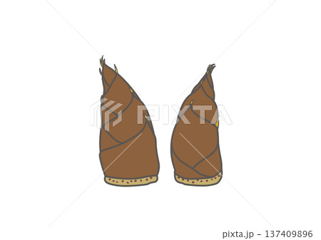 たけのこのシンプルイラスト 137409896