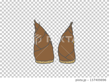 たけのこのシンプルイラスト 137409896