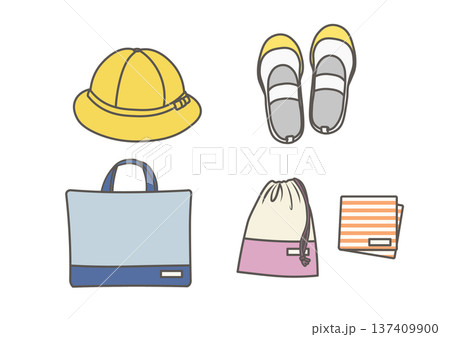 小学生の学用品イラストセット 137409900