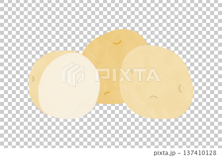 新じゃがいもの手描き風イラスト 137410128