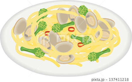 あさりと菜の花のパスタ 137411218