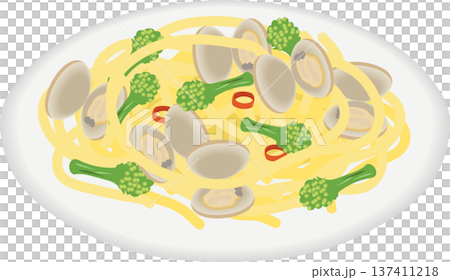 あさりと菜の花のパスタ 137411218