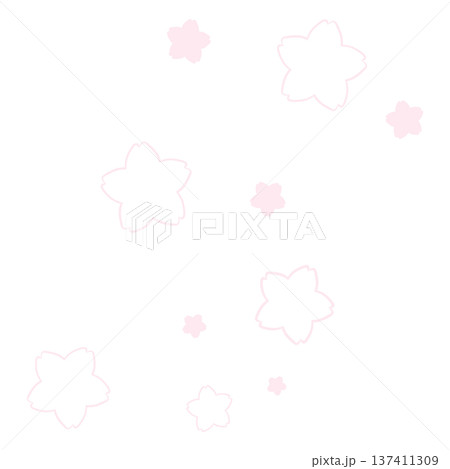 薄いピンク色のシンプルな桜の背景素材 薄いピンク色のシンプルな桜の背景素材 137411309