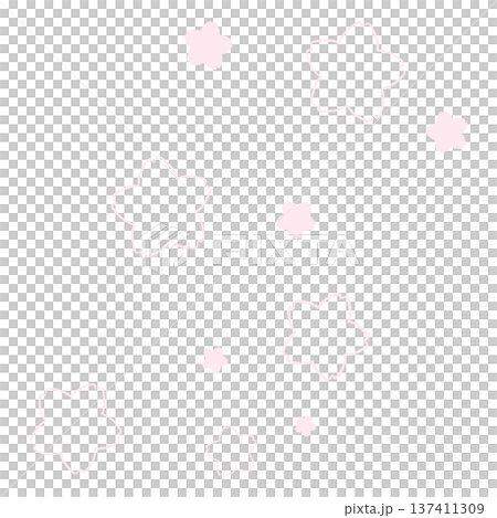 薄いピンク色のシンプルな桜の背景素材 薄いピンク色のシンプルな桜の背景素材 137411309