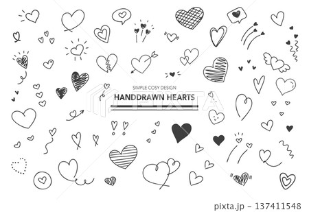 Simple linear heart icon set. Minimal love hand drawn hearts symbols, broken and winged hearts, cute romantic doodles and Valentine vector signs for web, cards and social media Simple linear heart icon set. Minimal love hand drawn hearts symbols, broken and winged hearts, cute romantic doodles and Valentine vector signs for web, cards and social media 137411548