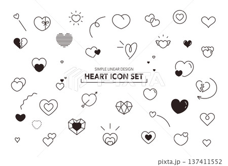 Handdrawn hearts set in simple cozy doodle style. Cute romantic Valentine vector collection with arrows, wings and sketch love symbols for cards and social media Handdrawn hearts set in simple cozy doodle style. Cute romantic Valentine vector collection with arrows, wings and sketch love symbols for cards and social media 137411552
