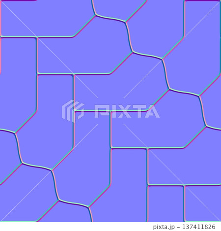 Irregular Organic Cell Pavement Normal Map Irregular Organic Cell Pavement Normal Map 137411826