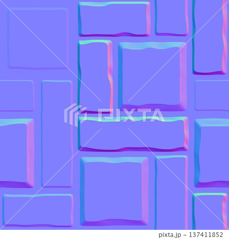 Clean Tiling Stone Block Normal Map for Game Development 137411852