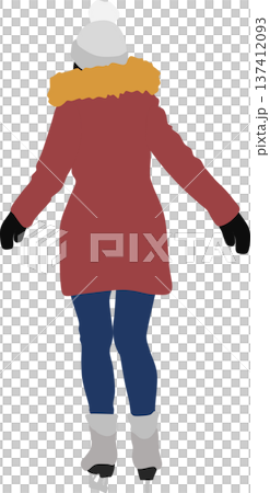 一個女人滑冰的插圖 一個女人滑冰的插圖 137412093