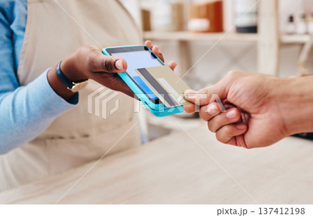 Credit card, payment screen and hand with store cashier, machine and transaction in a retail shop. Discount, ecommerce and shopping with electronic pay, fintech and customer with purchase and tech Credit card, payment screen and hand with store cashier, machine and transaction in a retail shop. Discount, ecommerce and shopping with electronic pay, fintech and customer with purchase and tech 137412198