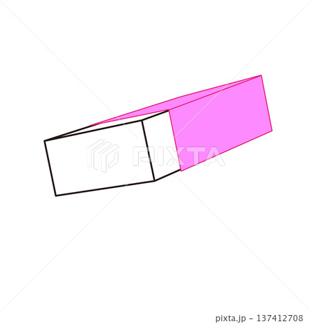 消しゴムイラストセット ケース付き文房具素材 137412708