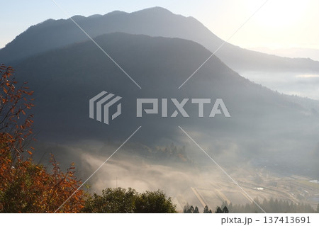雲海に包まれた竜頭山の景色 雲海に包まれた竜頭山の景色 137413691