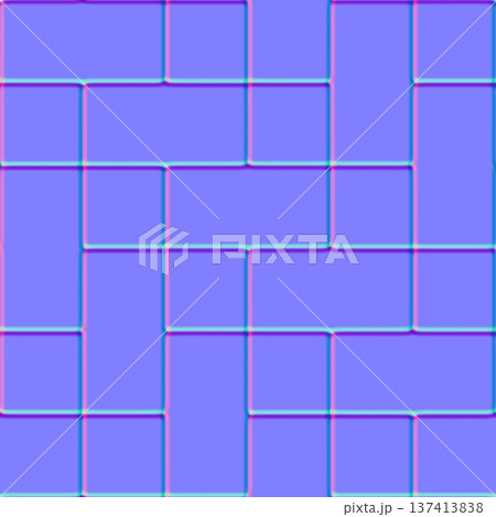 Rectangular Tile Block Layout Normal Map Rectangular Tile Block Layout Normal Map 137413838